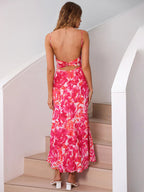 New thin-strap French low-cut suspender dress with beautiful back