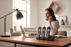 PANASONIC SET OF 4 TELEPHONES WITH ANSWER MACHINE KX-TGC464 IN BOX - PRE-LOVED (Original price £99.99) NOW £24.99 - HUGE SAVINGS