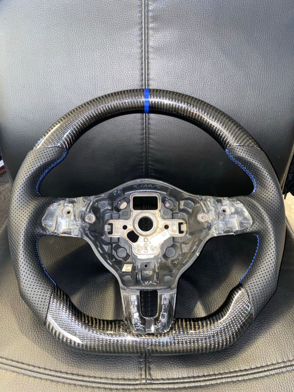 Volkswagen Polo MK5 6R GTI / R-line Carbon Fibre Steering Wheel (CUSTOM / 2009 - 2014 Models)