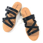 Jojo Black Strappy Sandals Shoes