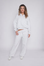 Oversized Bomber Style Fleece Zipper Co-ord