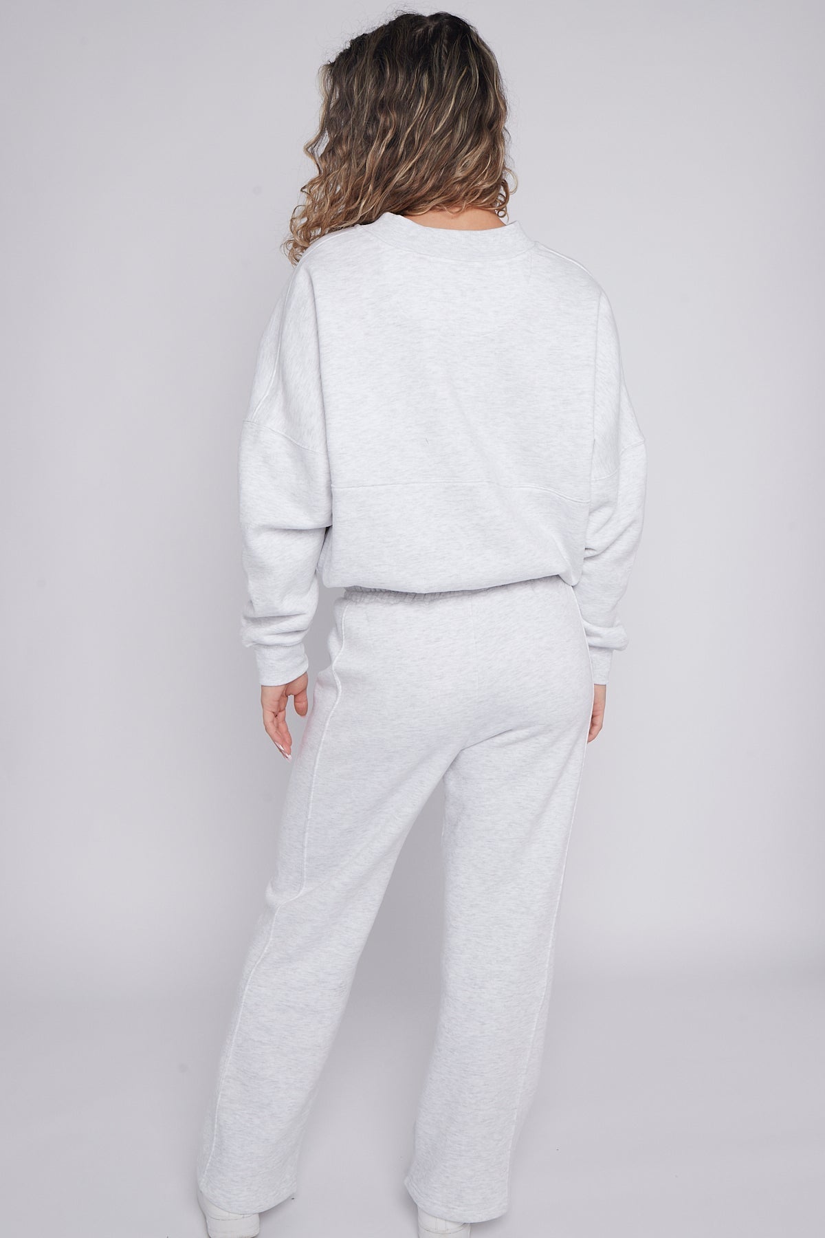 Oversized Bomber Style Fleece Zipper Co-ord