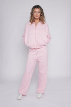 Oversized Bomber Style Fleece Zipper Co-ord