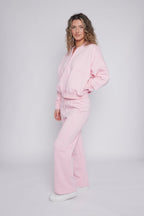 Oversized Bomber Style Fleece Zipper Co-ord