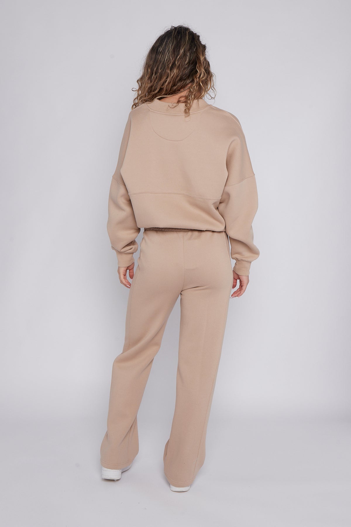 Oversized Bomber Style Fleece Zipper Co-ord