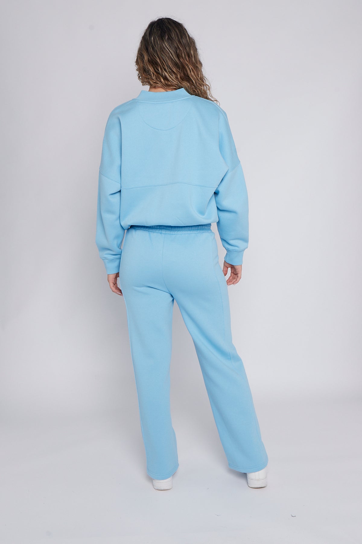 Oversized Bomber Style Fleece Zipper Co-ord