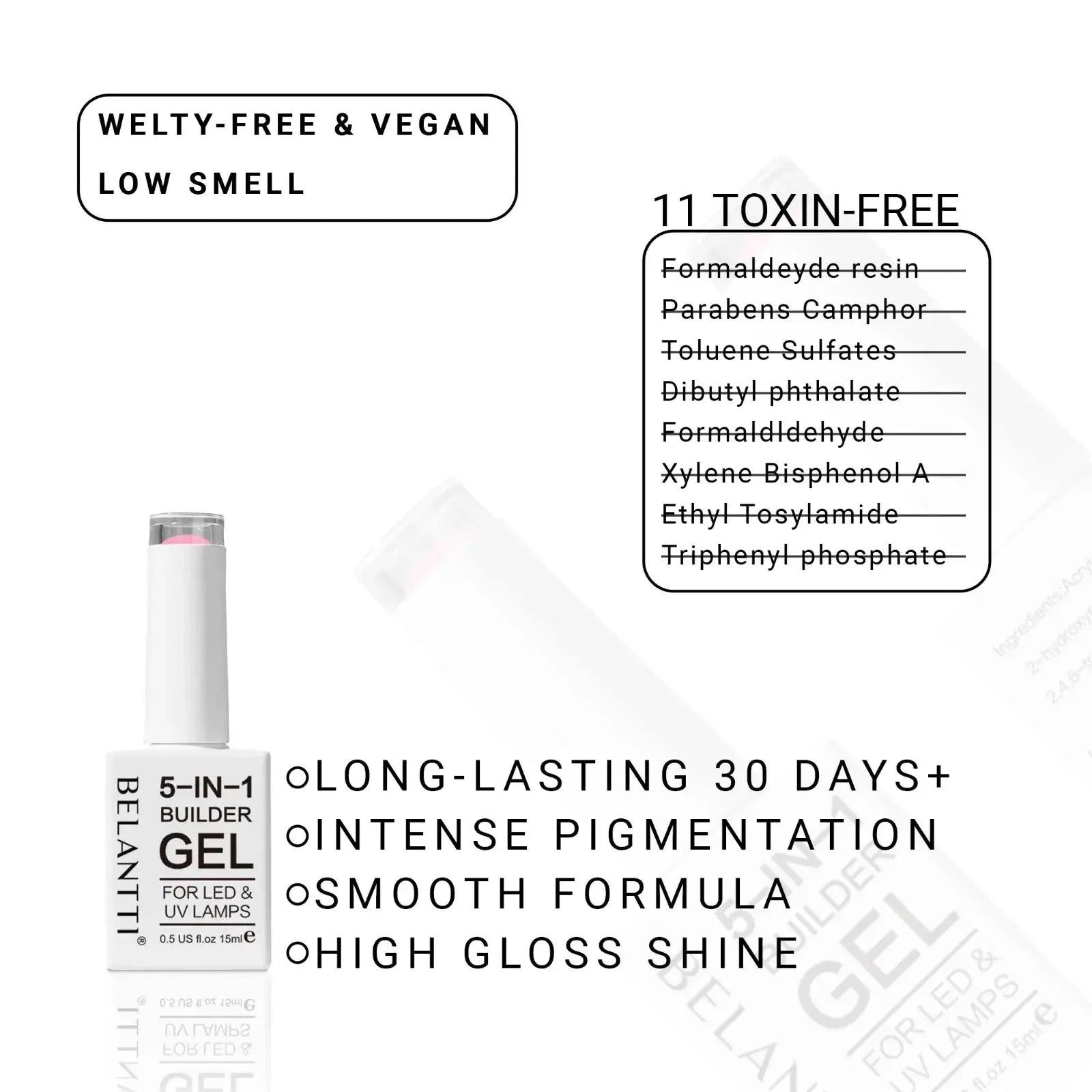 Belantti 5-in-1 Builder Gel Nail Extension Gel 15ml