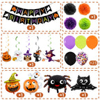 IMISHM Halloween Party Decorations Kit — Banner, Balloons & Cake Topper for Halloween Birthday