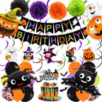 IMISHM Halloween Party Decorations Kit — Banner, Balloons & Cake Topper for Halloween Birthday