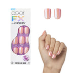 imPRESS Color FX Satellite No-Glue Press On Nails – Light Pink, Short Squoval, 30 Nails Kit