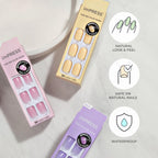 imPRESS Color Press-On Manicure Lavender – Short & Square, 30 Nails, No Dry Time, Chip Proof