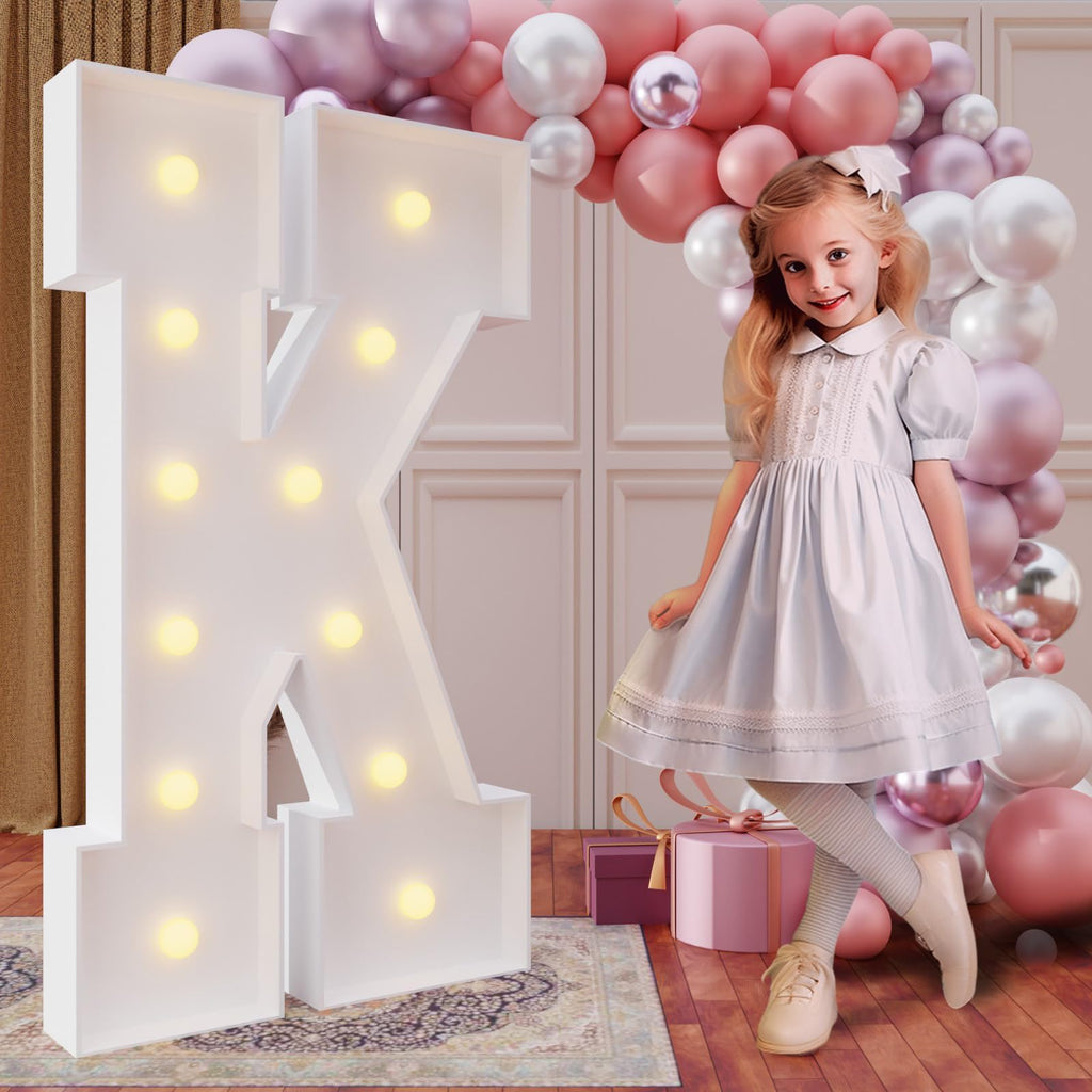 imprsv 4FT Marquee Letters – Large Light Up Party Decor for Weddings