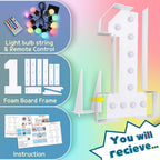 imprsv 4FT Colorful Marquee Numbers with Remote – 18 Colors Light Up Sign Kit