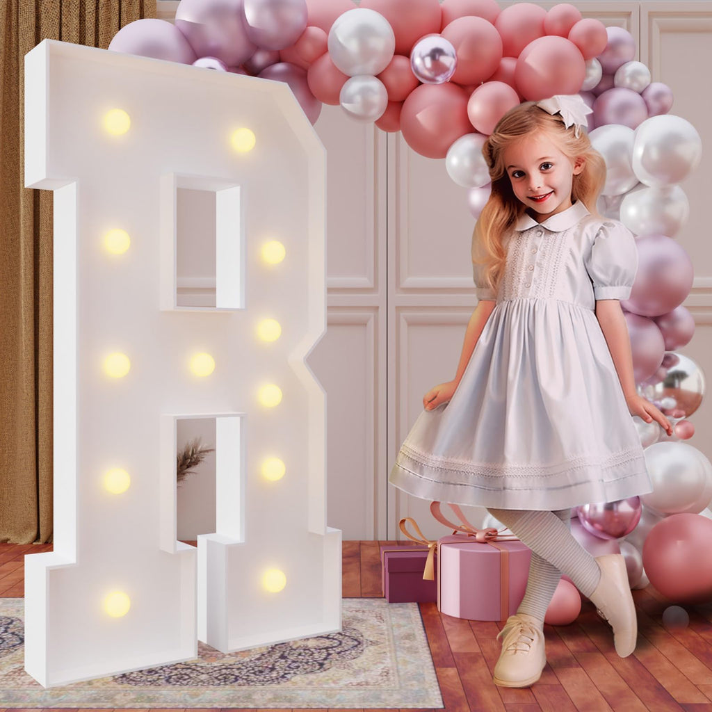imprsv 4FT Marquee Letter R – Light Up Decor for Weddings & Parties
