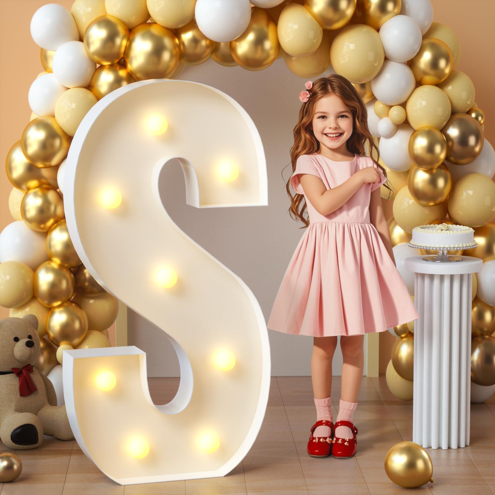 imprsv Marquee Light Up Letters – 3ft Mosaic Letter Set for Weddings, Parties & Baby Showers (Assemble)