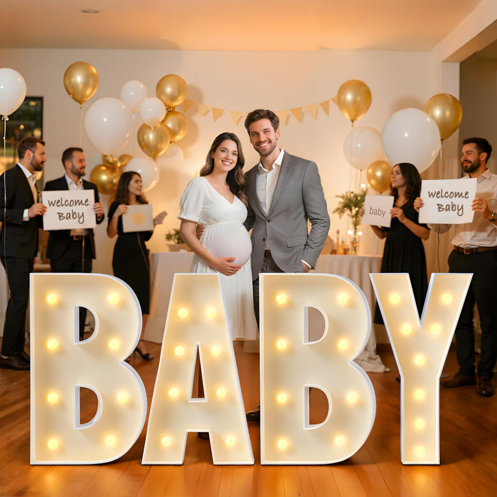 imprsv Marquee Light Up Letters 3ft Mosaic Alphabet — Weddings, Baby Showers, Graduations (Assemble)