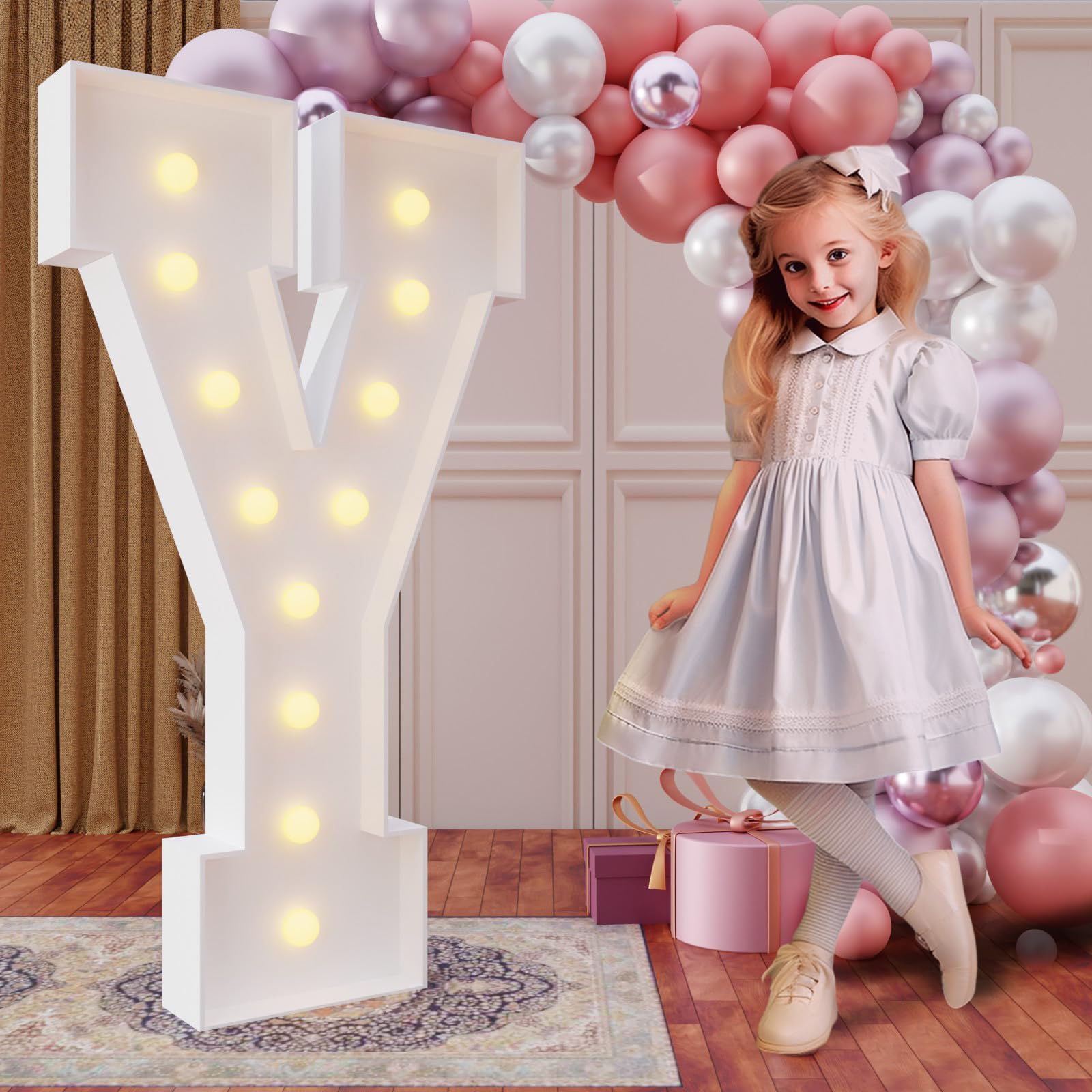 imprsv 4FT Marquee Letter Y – Light Up Party Decor for Birthday, Wedding & Event