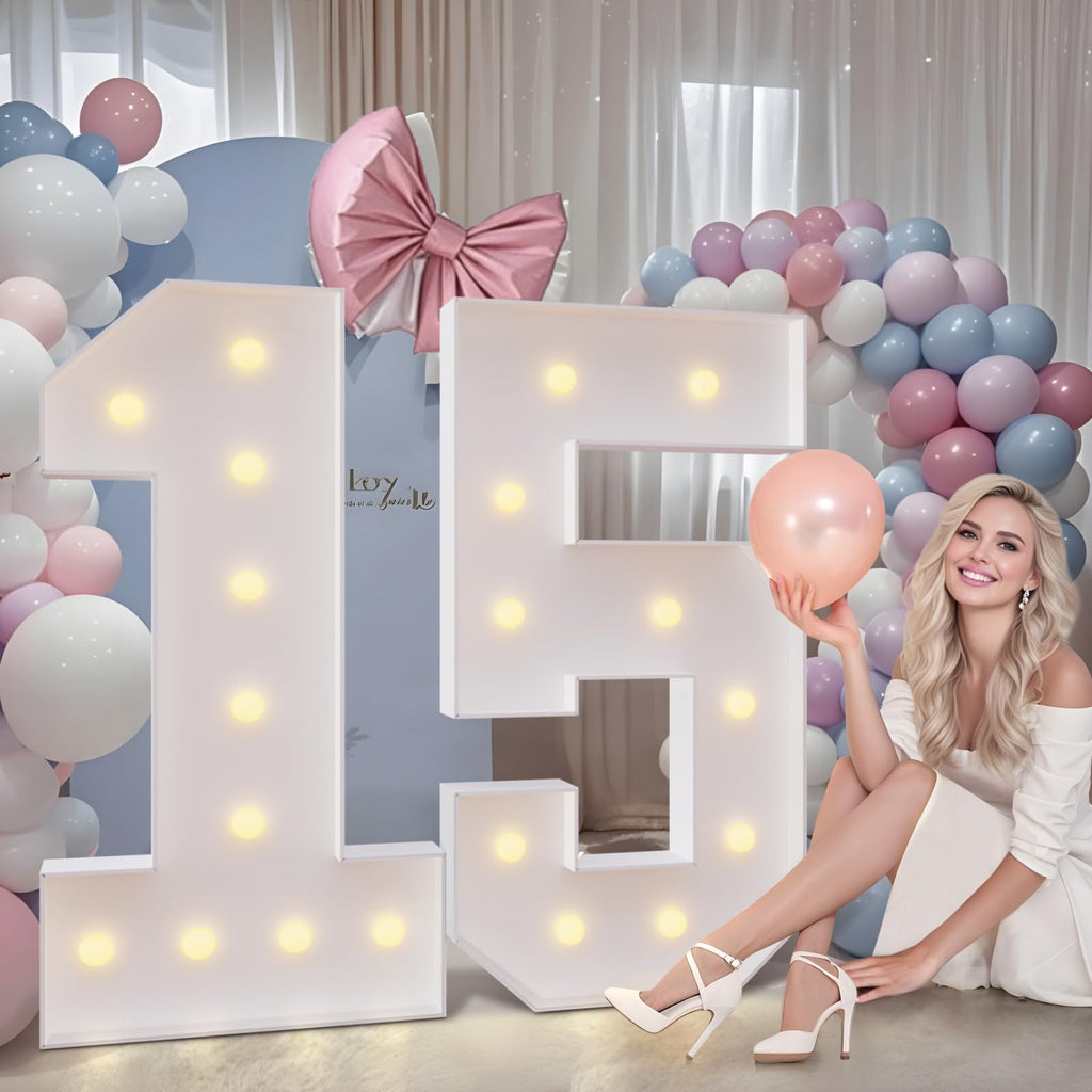 imprsv 4FT Marquee Numbers 70 – DIY Light Up Birthday & Anniversary Decor
