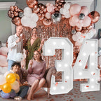 imprsv Marquee Numbers Large 34th Birthday Decorations – 4ft Light Up Number Backdrop for 34 & 43 Celebrations