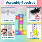 imprsv 4FT Colorful Marquee Numbers with Remote – 18 Colors Light Up Sign Kit