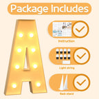 imprsv Marquee Letters 3 Feet Tall A – Large Light Up Letter Decor for Weddings, Birthdays & Engagements