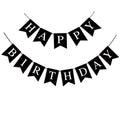 Imtively Happy Birthday Banner – Black Party Backdrop and Decor Sign