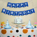 Imtively Happy Birthday Banner – Blue Birthday Garland Backdrop for Parties