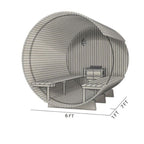 Fonteyn Barrel Sauna Rustic Red Cedar
