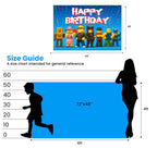 IndoTribe Video Game Birthday Banner - 6x4ft Pixel Backdrop for Boys
