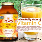 Infinity-C Organic Vitamin C Capsules – 1000mg Whole Food Vitamin C for Immune Support