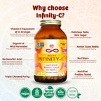 Infinity-C Organic Vitamin C Capsules – 1000mg Whole Food Vitamin C for Immune Support