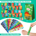 INNOCHEER Dinosaur Party Favors — 24-Pack Birthday Party Supplies