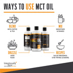 Intentionally Bare Pure C8 MCT Oil Organic – Brain Octane MCT Oil for Keto, Vegan & Paleo Diets – Unflavored 32oz