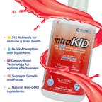 intraKID Drucker Labs Organic Liquid Multivitamin for Kids – Fruity Raspberry, Immune Support, 32 oz