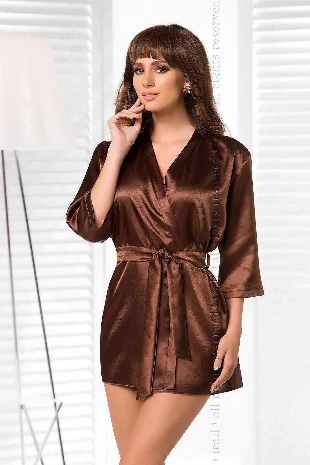 Irall Italian satin bathrobe
