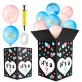 Ireer Gender Reveal Balloon Box with 16 Latex Balloons – Easy Assembly & Party Decor
