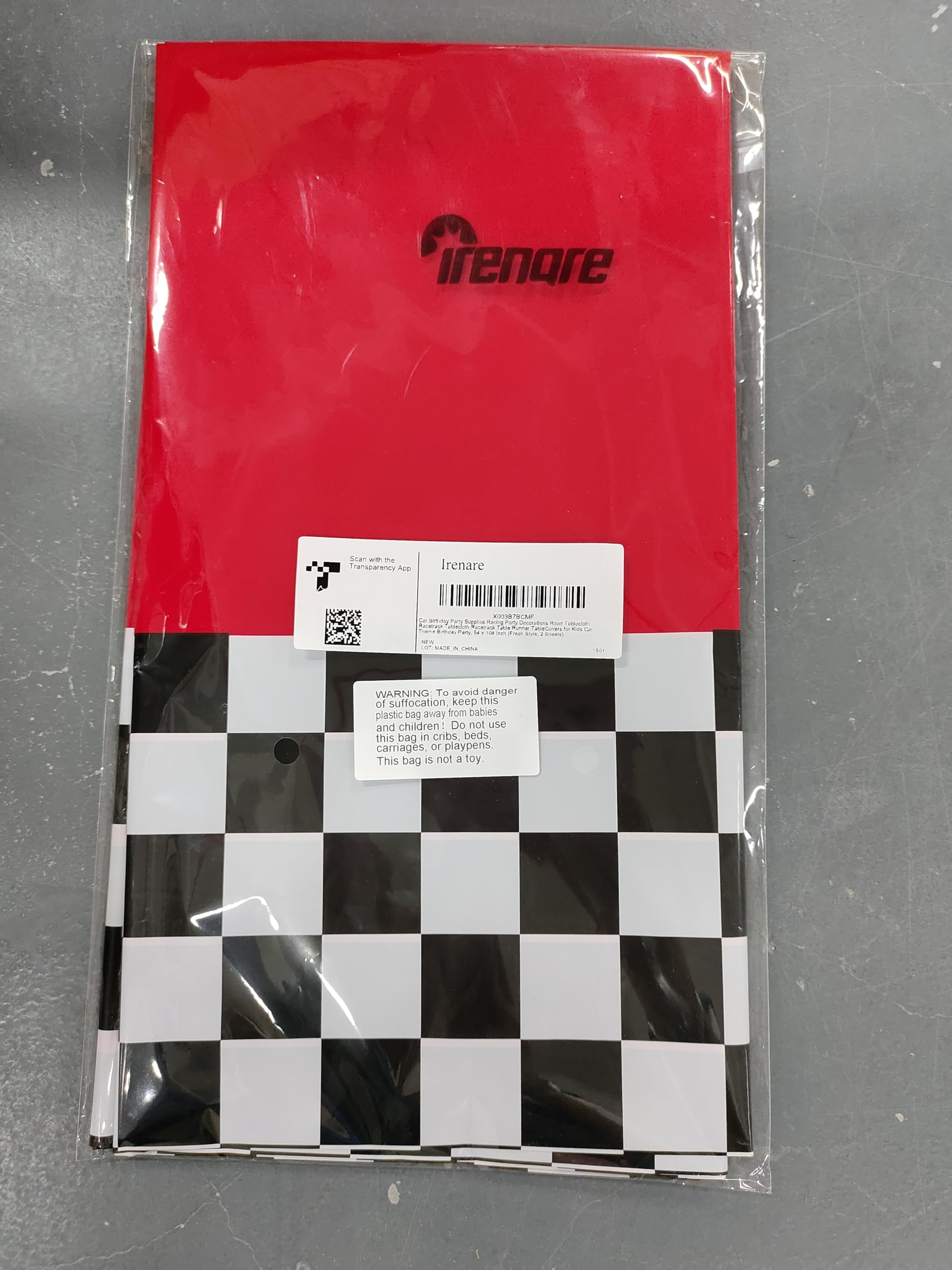 Irenare Racing Tablecloths – 2-Piece Car Theme Table Covers 54 x 108 in