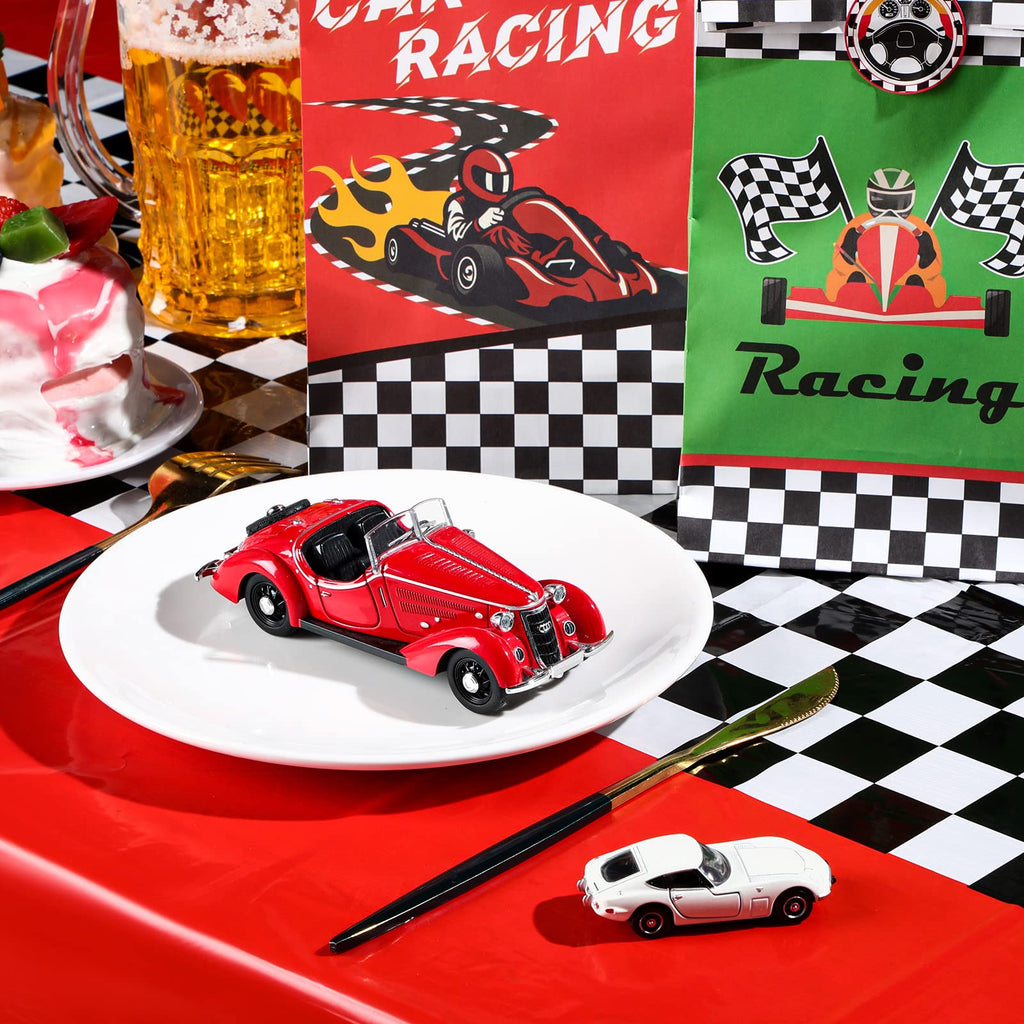 Irenare Racing Tablecloths – 2-Piece Car Theme Table Covers 54 x 108 in