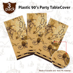 Irenare 3 Pieces Pirate Tablecloth – 54 x 108 in Treasure Map Island Party Decor
