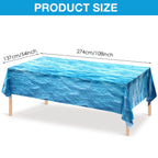 Irenare Ocean Waves Tablecloth, 54x108 Inch – 2 Pieces Waterproof Ocean Table Cover