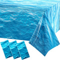 Irenare Ocean Waves Tablecloth 54x108 in – Blue Water Print Beach Party Cover