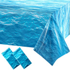 Irenare Ocean Waves Tablecloth, 54x108 Inch – 2 Pieces Waterproof Ocean Table Cover