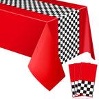 Irenare Racing Tablecloths – 2-Piece Car Theme Table Covers 54 x 108 in