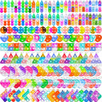 Irnushka 180 PCS Pop Fidget Keychain — 10 Types Mini Push Pop Toys Bulk Party Favors