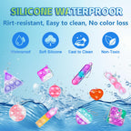 Irnushka 180 PCS Pop Fidget Keychain — 10 Types Mini Push Pop Toys Bulk Party Favors