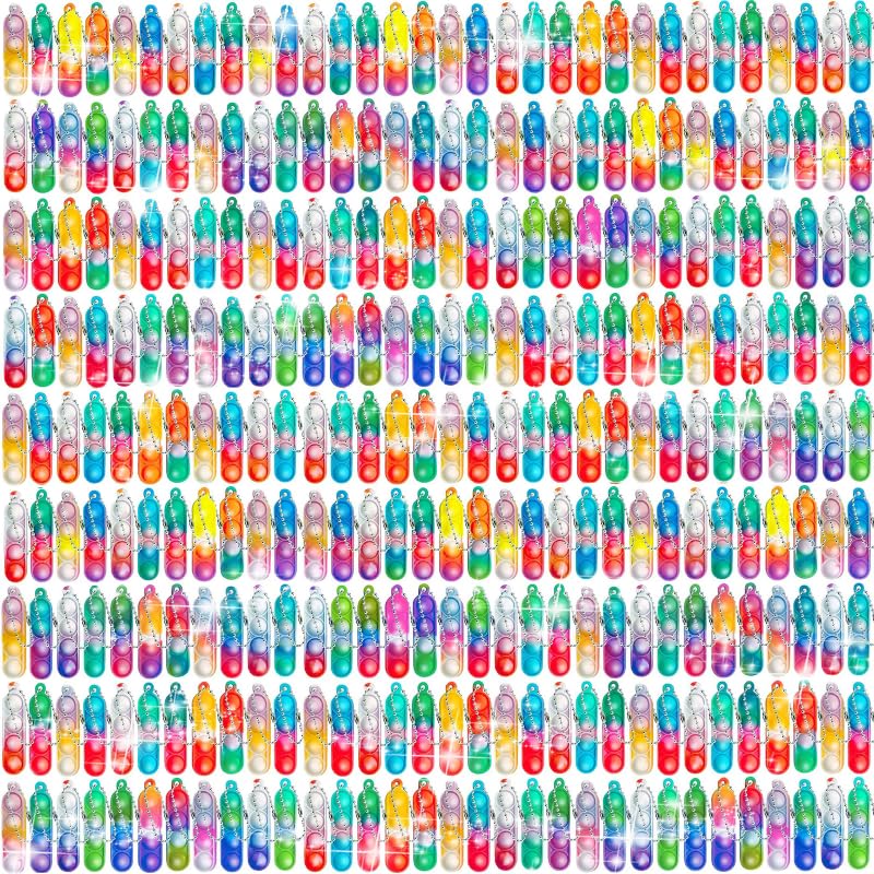 Irnushka 360 Pcs Rectangle Pop Keychain Fidget Toys Bulk – Kids Party Favors