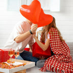 IROUHOR Valentines Day Balloons Decorations Kit – I Love You & Heart Balloons with 1000 Red Silk Petals