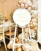 Isndare Blush Gold Beige Latex Balloons 50pcs - 12in Party Decor Set