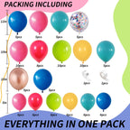 Isndare Colorful Balloon Garland Arch Kit – Rainbow Assorted Balloons