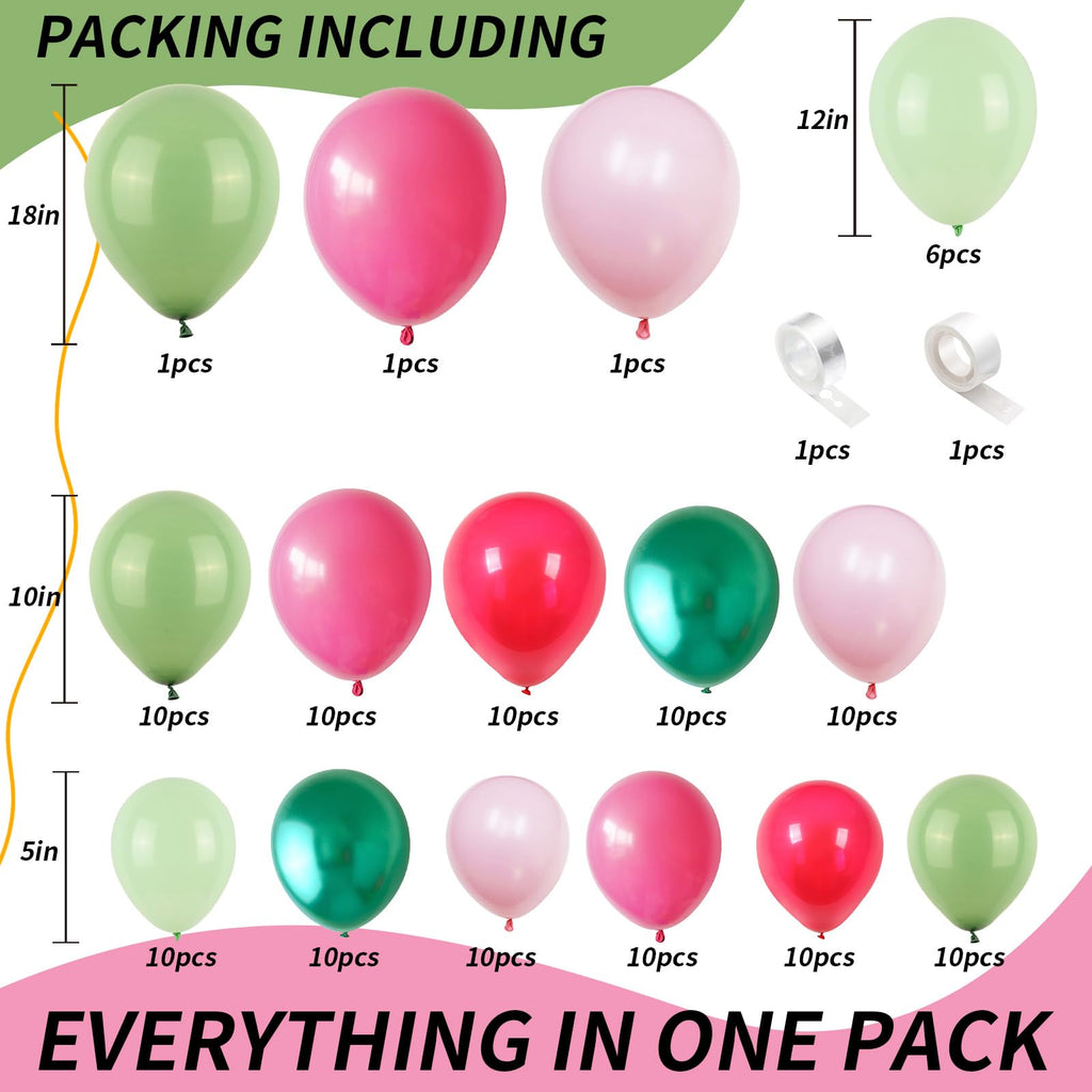 Isndare Pink Flamingo Balloons Garland Arch Kit | Tropical Party Decor for Summer, Beach, Luau